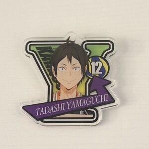 Anime official collectible haikyuu haikyu yamaguchi acrylic pin